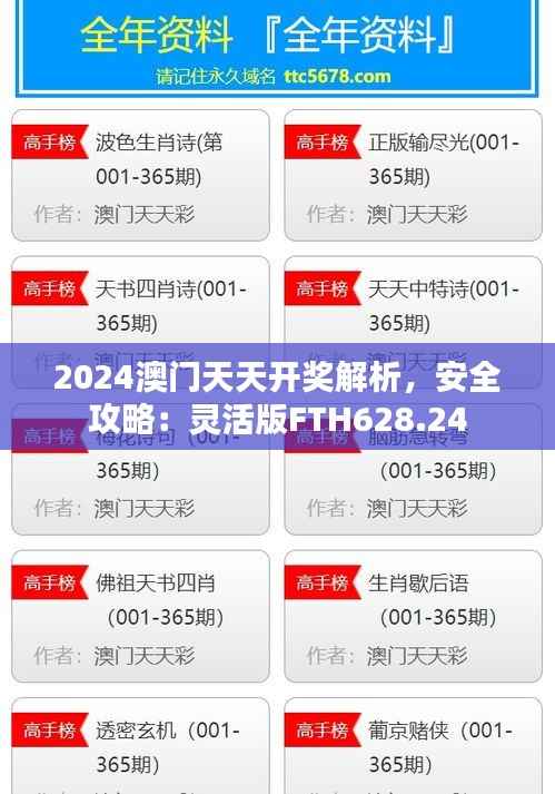 2024澳门天天开奖解析,安全攻略:灵活版FTH628.24