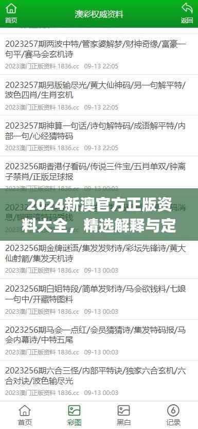 2024新澳官方正版资料大全,精选解释与定义_智力版SLQ779.68