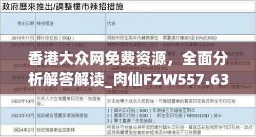 香港大众网免费资源,全面分析解答解读_肉仙FZW557.63