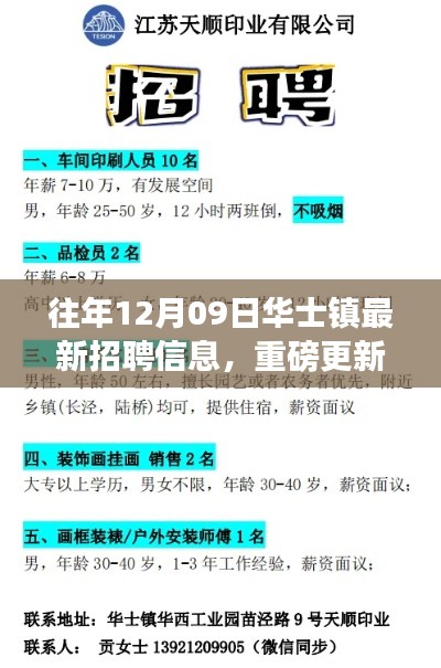 重磅揭秘,往年12月09日华士镇最新招聘信息全解析✨
