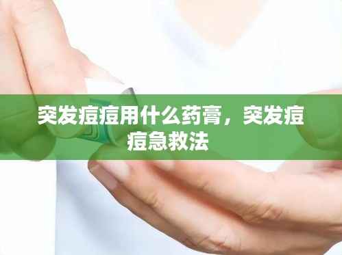 突发痘痘用什么药膏,突发痘痘急救法