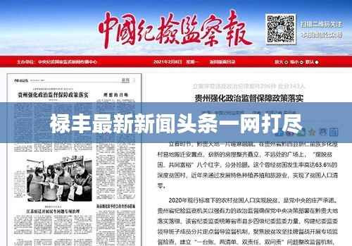 禄丰最新新闻头条一网打尽