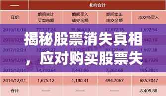 揭秘股票消失真相,应对购买股票失踪的应对策略