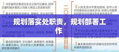 规划落实处职责,规划部署工作